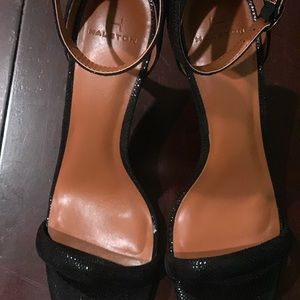 Halston black heels